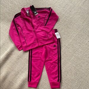adidas Kids Matching Set in Pink and Black